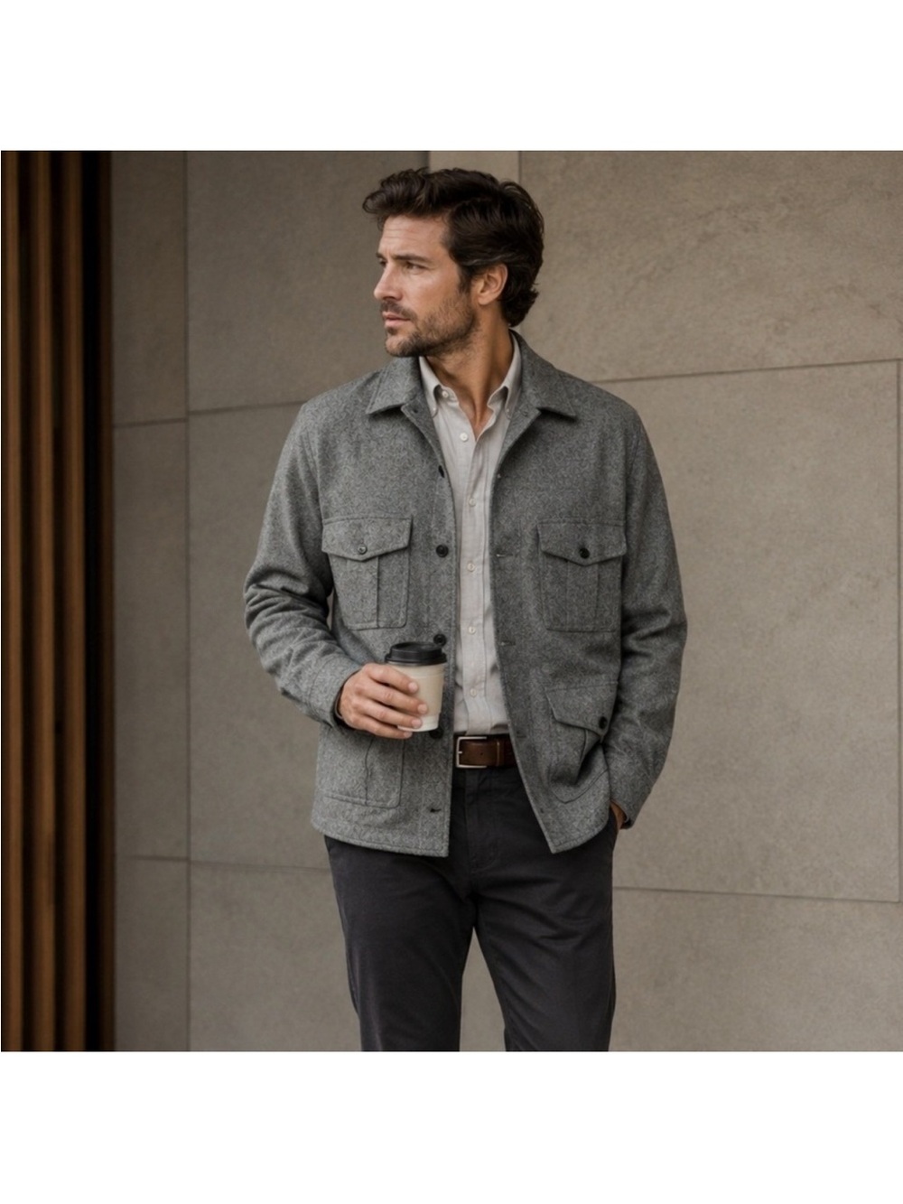 Filson Mackinaw Cruiser Wool Jacket Gray Made in USA Men’s Small Heritage